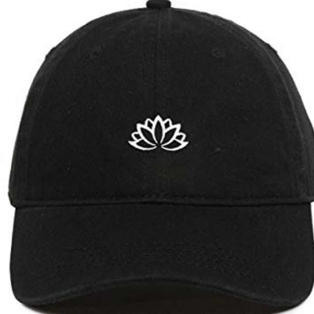 Black lotus flower baseball hat